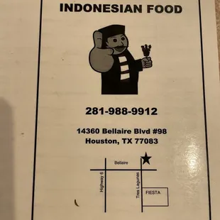 U should ask them for the Indonesian menu