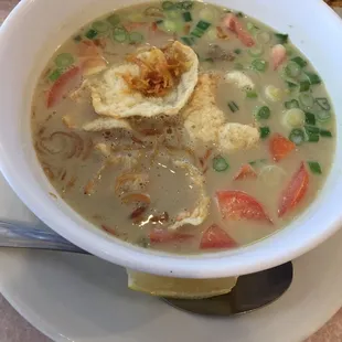 Soto Betawi. Beef soup with robust spices