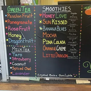 Drinks options (besides soda).