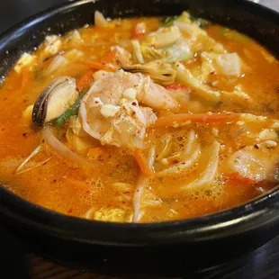 K4. Seafood Soft Tofu Stew Dinner - this was so good