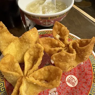 Crab Rangoon (4) Chicken Egg Drop - Cup