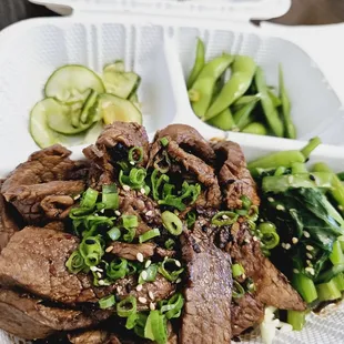 Close up of the yakiniku beef. So flavorful, tender, and juicy!