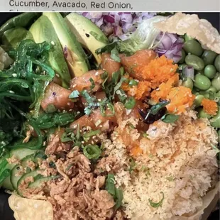 Look how tiny the 3 portion salmon is. That's all. Looks how small next to edamame