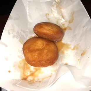 Donuts. They have I think she said a caramel glaze and sprinkled with sugar. It was 4 for $4. They were OK, nothing amazing.