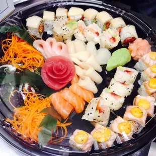sashimi, sushi, sushi and sashimi, food