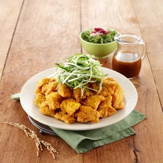 Boneless Fried Chicken with Green Onions