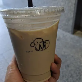 Honey bee iced latte! They drew a cute bee on my cup!