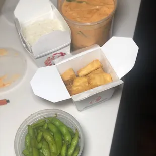 Gang Tofu + Edamame, my absolute favorite