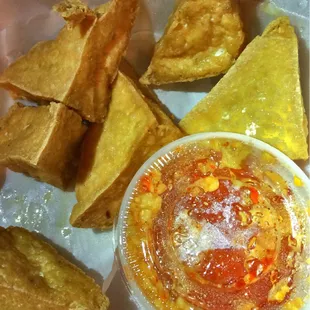 Tofu triangles - good