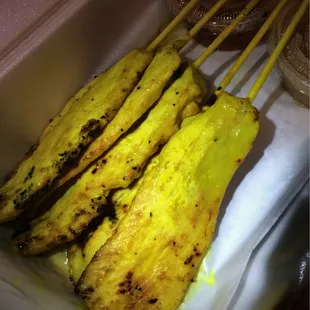 Chicken satay - good, I prefer more marinade flavor on the chicken