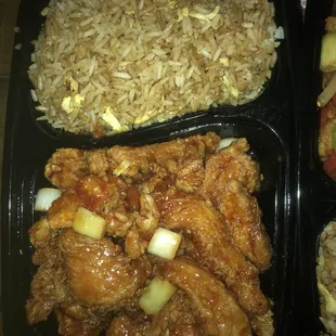 Orange chicken, good but a little chewy