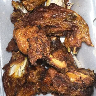 Nasty, dry, burnt to a crisp. I wouldn't feed this to a starving animal