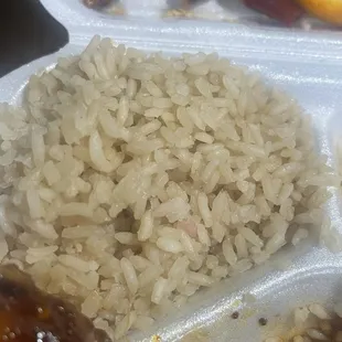Bland rice not enough soy sauce