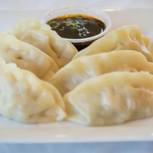 Steamed Pork Dumplings with Homemade Dipping Sauce