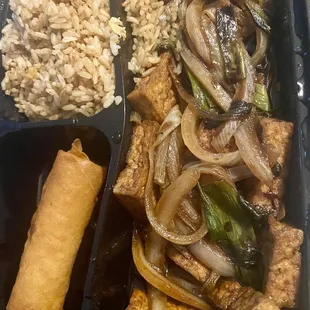 Mongolian Sauce tofu plate