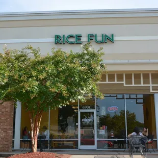 the front of the restaurant