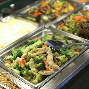 a variety of food items