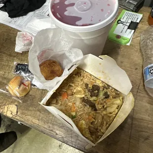 Chris Fried Rice A5. Homemade Shrimp Egg Roll