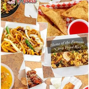 a variety of food items