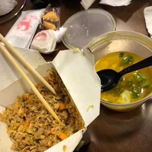 Chris Fried Rice and Egg Drop Soup 10/10