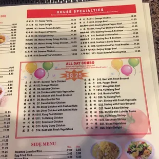 menu, sushi and sashimi