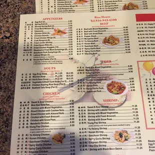 menu, sushi and sashimi