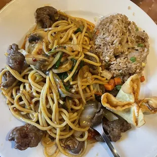 a plate of food on a table