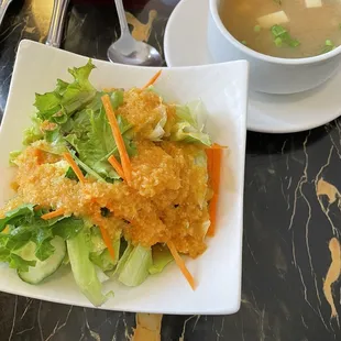 Miso Soup and Salad
