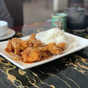 Sesame chicken.