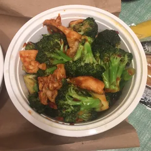 Chicken with broccoli