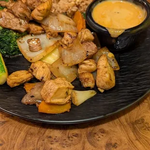 Standard chicken hibachi, chicken chunks were juicy and tasty.