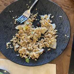 What's left of pineapple fried rice with chicken