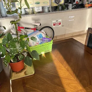 Bike in restaurant