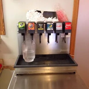 Coke products on the fountain.