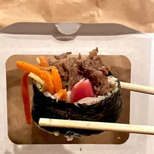 Bulgogi Kimbap. $10 + + tip