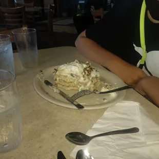 What was left of the Banana Nut Pancakes.