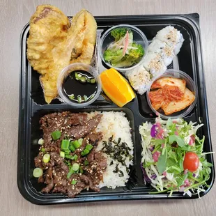 Lunch beef bulgogi combo box