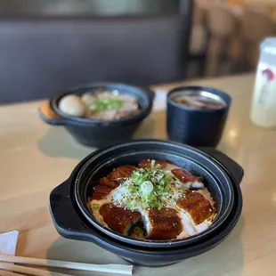 Grilled Unagi Rice Monster with a Poached Egg