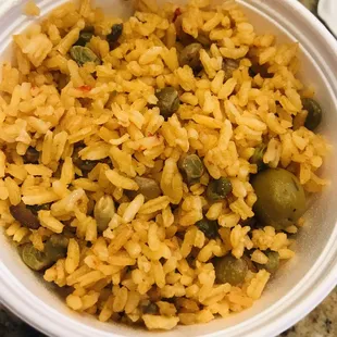 Arroz con gandules - rice is a side