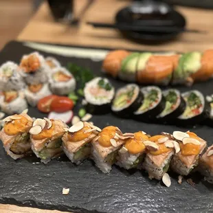 a variety of sushi