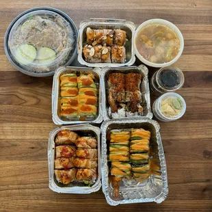 Chicken Fried Rice, Munchie Munchie, Garden Twist, Tom Yum Soup, Loveis, Shrimp Tempura
