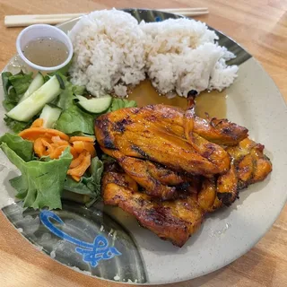 #1 Grilled Caramel Chicken Rice Platter