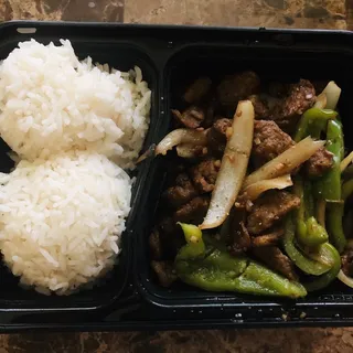 #2. Lemongrass Chicken Rice Platter