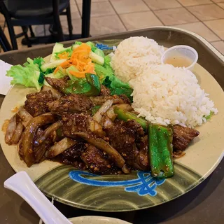 #3. Flaming Beef Rice Platter