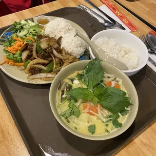 #9V Vegetable Vegan Curry Rice Platter