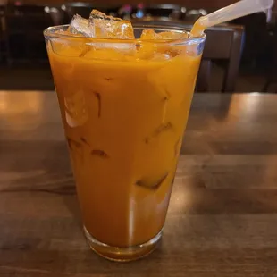 Thai tea. Perfect balance of milk to tea.