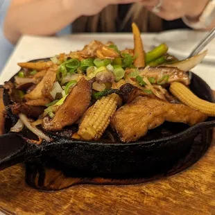 a plate of food on a table