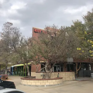 Here again. Private parking area in back.  Not a fan of street parking