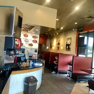 View from front booth