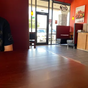 the inside of a restaurant